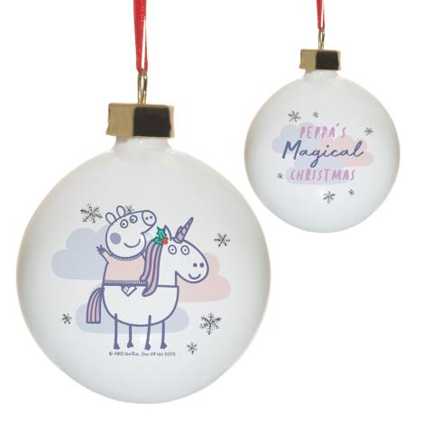 Personalised Peppa Pig Christmas Bauble £12.99